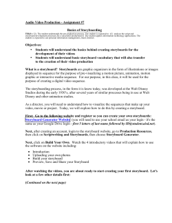 Audio Video Production - Assignment #7 Basics of Storyboarding
