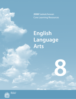English Language Arts - Saskatchewan Curriculum