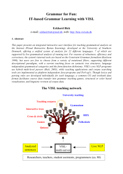 Grammar for Fun: IT-based Grammar Learning with VISL