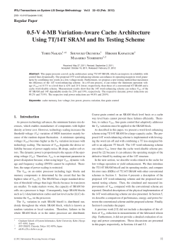 0.5-V 4-MB Variation-Aware Cache Architecture - J