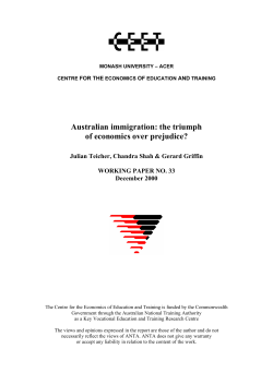 australian immigration: the triumph of