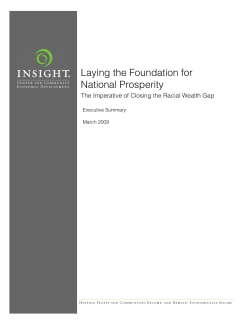 Laying the Foundation for National Prosperity