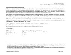 SMO Action Plan - Institute of Certified Public Accountants of