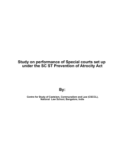 Study on performance of Special courts set up under the SC ST