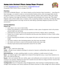 Jump into Action! Plarn Jump Rope Project