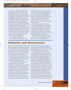 Behavior and Homeostasis - CEC