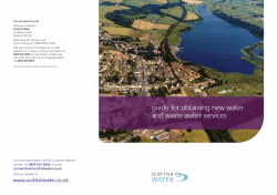 guide for obtaining new water and waste water