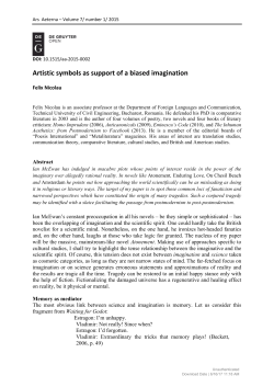 Artistic symbols as support of a biased imagination