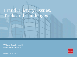 Fraud: History, Issues, Tools and Challenges