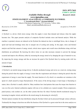 finite element analysis on a composite flywheel