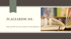 plagiarism 101