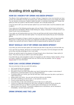 Avoiding drink spiking