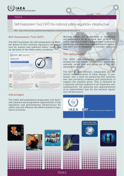 Self-Assessment Tool (SAT) for national safety regulatory