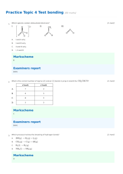 Practice Topic 4 Test bonding [89 marks]