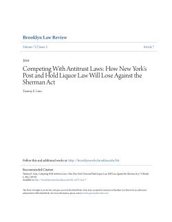 Competing With Antitrust Laws: How New York`s