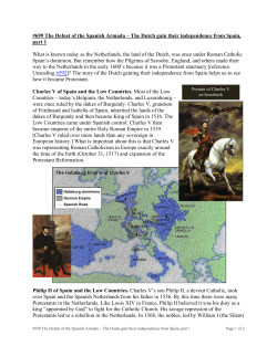 The Dutch gain their independence from Spain, part 1