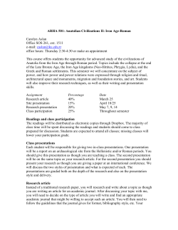 ARHA 501 syllabus spring 2013