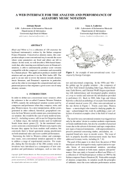 a web interface for the analysis and performance of aleatory