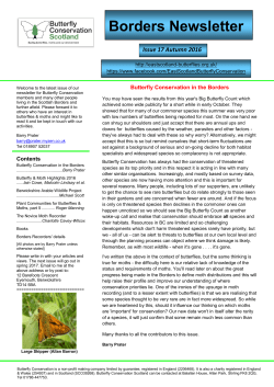 Borders Autumn 2016 Newsletter