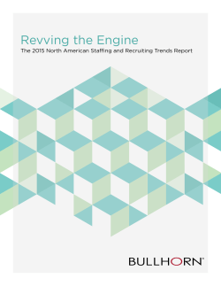 Revving The Engine &ndash; 2015 North American Staffing and Recruiting