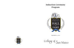 Induction Ceremony Program
