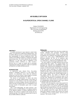 air bubble diffusion in supercritical open channel flows