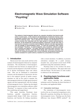 Electromagnetic Wave Simulation Software &ldquo;Poynting&rdquo;