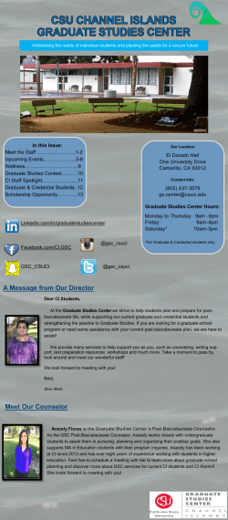 Spring 2017 Newsletter - California State University Channel Islands