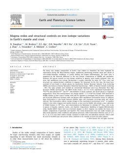 Magma redox and structural controls on iron isotope