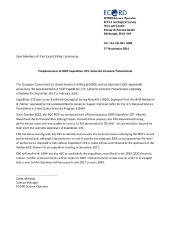 ECORD Science Operator British Geological Survey The Lyell