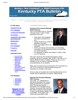 KYPTA Bulletin - Kentucky School Boards Association