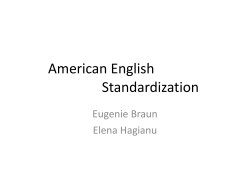 American English Standardization - uni