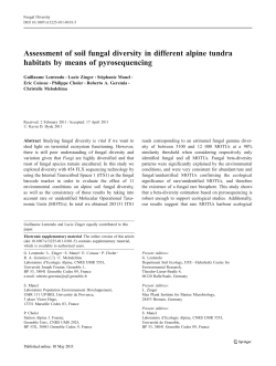 Assessment of soil fungal diversity in different alpine tundra habitats