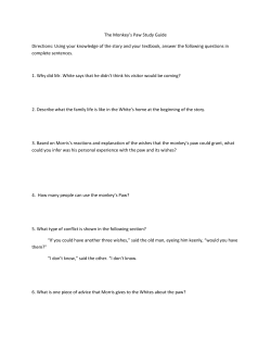 Study Guide for The Monkey`s Paw