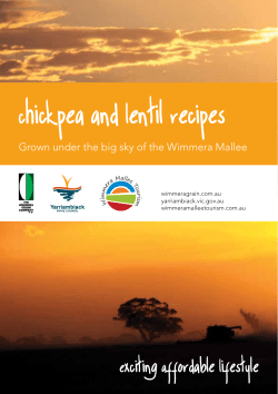Chickpea and Lentil Recipes - Wimmera Grain