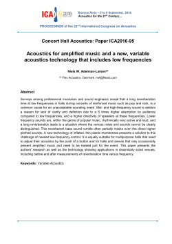 Acoustics for amplified music and a new, variable