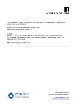The fossil record of ichthyosaurs, completeness metrics and