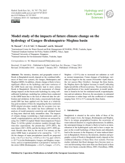 Model study of the impacts of future climate change on the hydrology