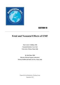 Fetal and Neonatal Effects of EMF