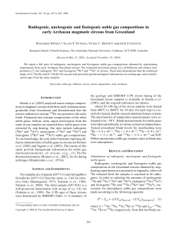 Radiogenic, nucleogenic and fissiogenic noble gas compositions in
