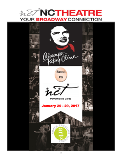 January 20 - 29, 2017 Rated: PG