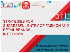 strategies for successful entry of fashion and retail brands into china