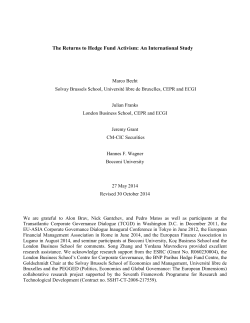 The Returns to Hedge Fund Activism: An International Study