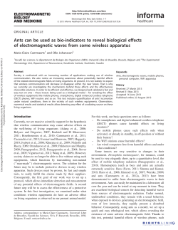 Ants can be used as bio-indicators to reveal