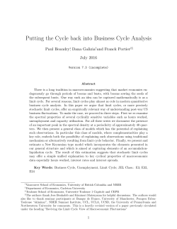 Putting the Cycle back into Business Cycle Analysis