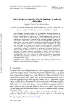 Improving the representation of major landforms in analytical relief