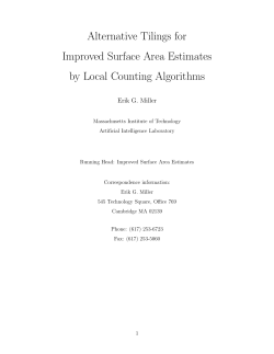 Alternative Tilings for Improved Surface Area Estimates by Local