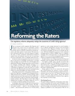 Reforming the Raters - Federal Reserve Bank of Richmond