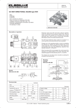 6/2-WAY DIRECTIONAL VALVES type KVH 4 3 6 1
