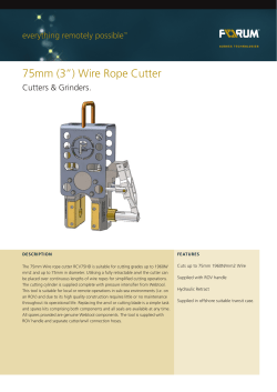 75mm (3&rdquo;) Wire Rope Cutter - Forum Energy Technologies